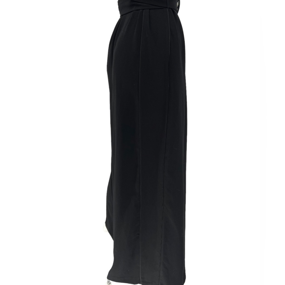 Nicholas Black Crepe Strapless Wide Leg Jumpsuit Size 4 - Picture 7 of 12